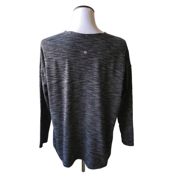 Lululemon Heathered Black City Bound RULU Long Sleeve Top - Picture 6 of 10